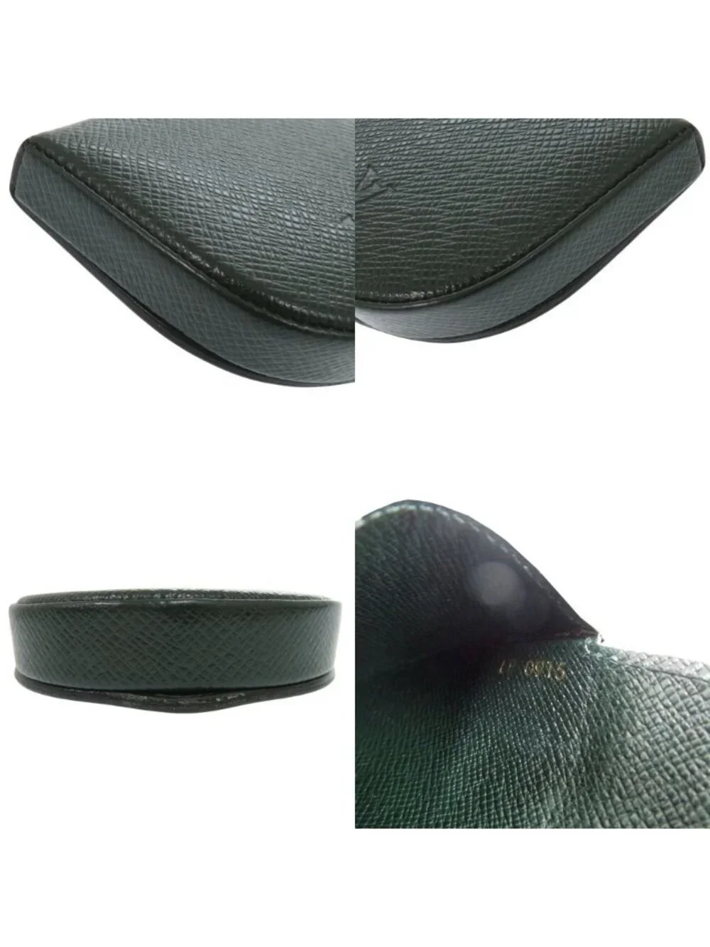 Louis Vuitton Porte-Monnaie Cuvette Taiga Esepia Coin Case Wallet Green